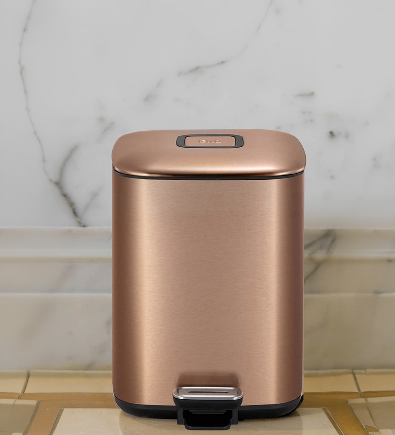 6 Litre Copper Stainless Steel Dustbin