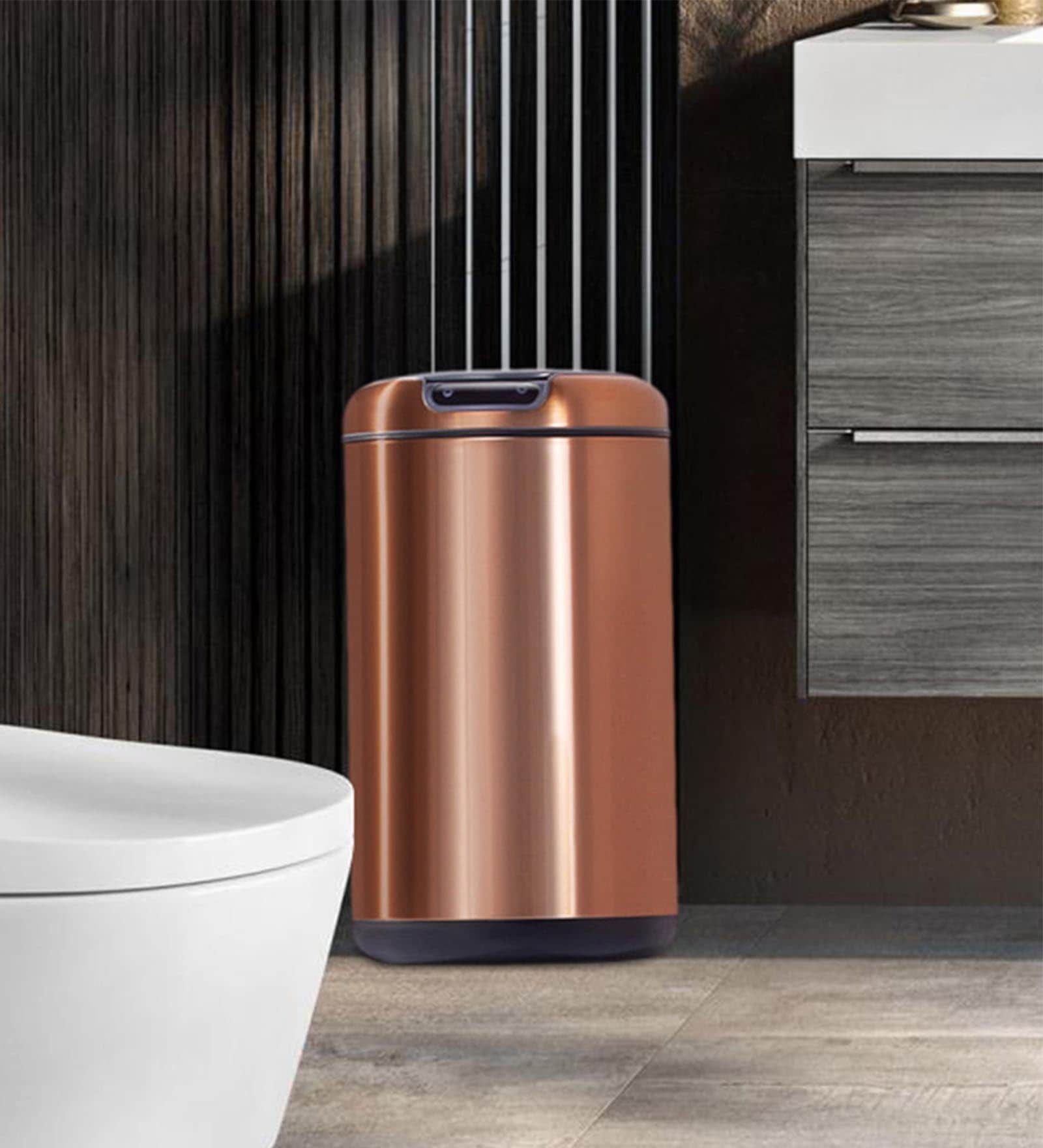 6 Litre Metallic Stainless Steel Dustbin