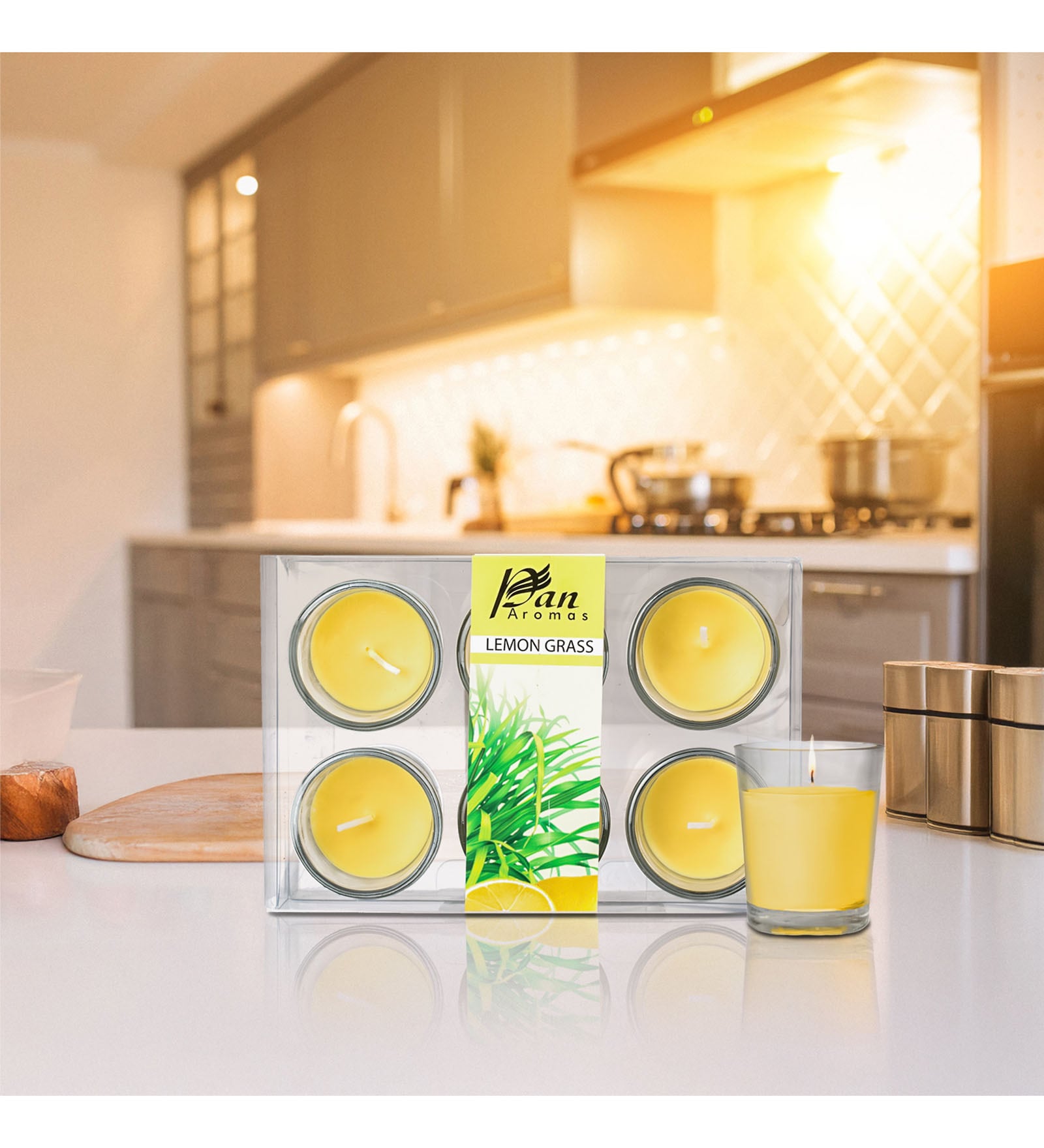 6-Pack Votive Glass Candle