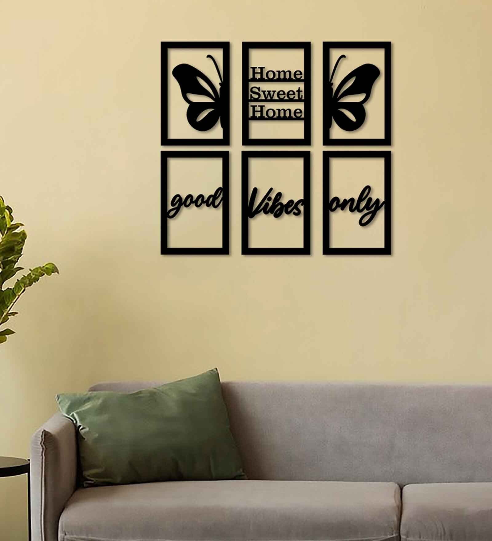 6 Pcs Home Seet Home Wooden Plaques