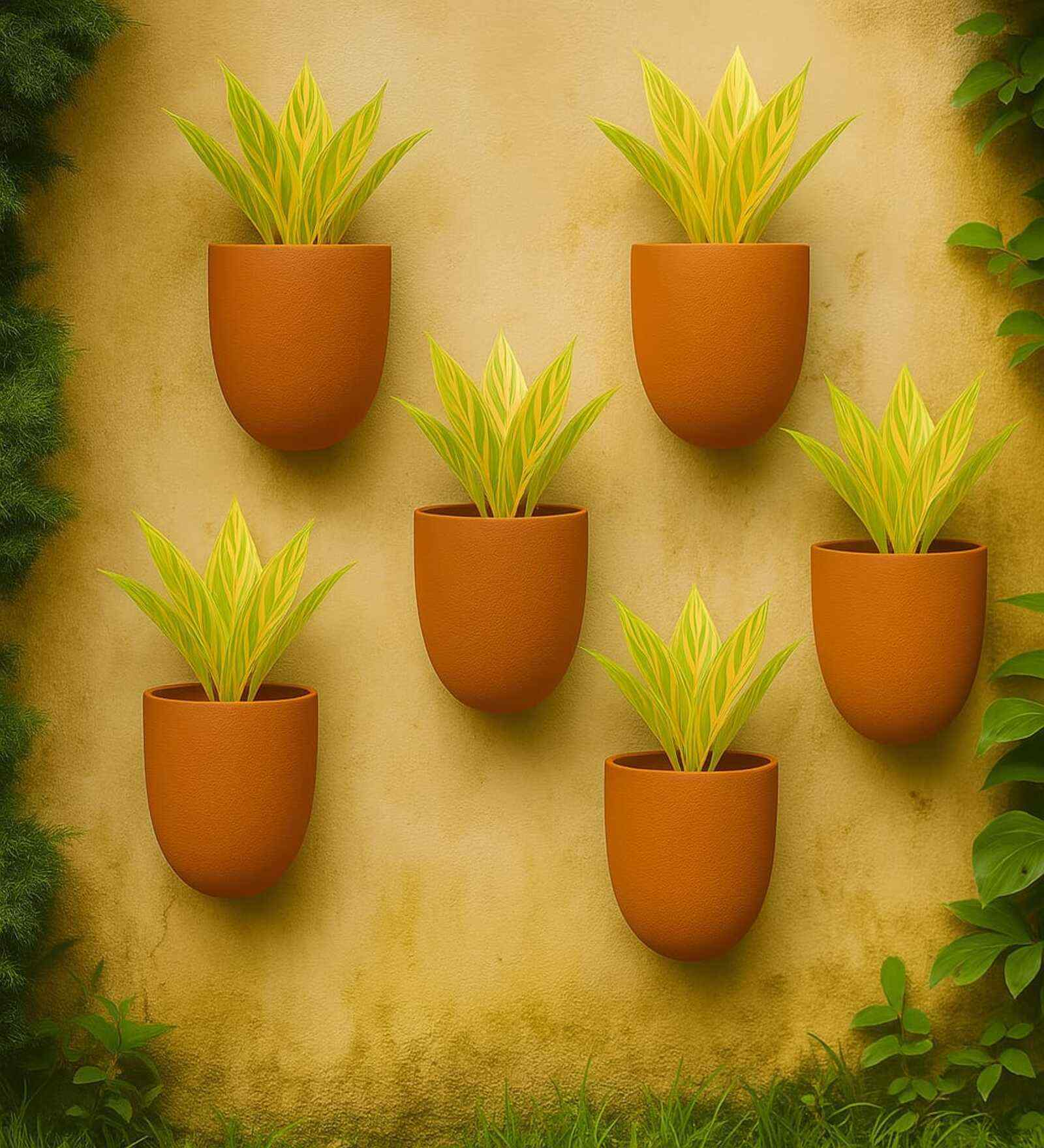 6 Pcs Red Terracotta 4.5 Inchs Planters