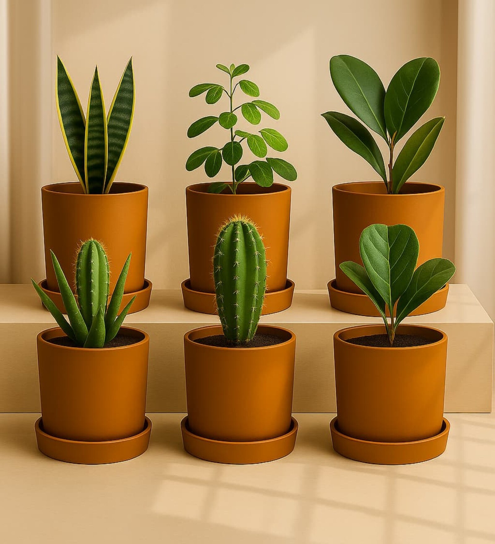 6 Pcs Red Terracotta 6 Inchs Planters