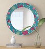 Teal Glass Wall Mirror