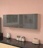 6 Door Mirror Glossy triple layered UV Resistant handless cabinet in Grey Finish
