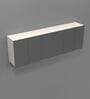 6 Door Mirror Glossy triple layered UV Resistant handless cabinet in Grey Finish