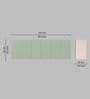 6 Door Mirror Glossy triple layered UV Resistant handless cabinet in Pista Light Finish
