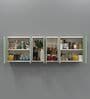 6 Door Mirror Glossy triple layered UV Resistant handless cabinet in Pista Light Finish