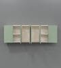 6 Door Mirror Glossy triple layered UV Resistant handless cabinet in Pista Light Finish