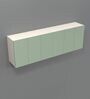 6 Door Mirror Glossy triple layered UV Resistant handless cabinet in Pista Light Finish