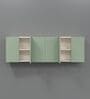 6 Door Mirror Glossy triple layered UV Resistant handless cabinet in Pista Light Finish