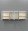 6 Door Mirror Glossy triple layered UV Resistant handless cabinet in Pista Light Finish