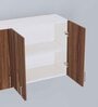 6 Doors Modular Wall Mounted Kitchen Cabinet with Adjustable Shelf in Aisan Walnut & Highland Pine Finish