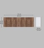 6 Doors Modular Wall Mounted Kitchen Cabinet with Adjustable Shelf in Cochwood Brown & Highland Pine Finish