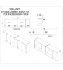 6 Doors Modular Wall Mounted Kitchen Cabinet with Adjustable Shelf in Plateau Apple Finish