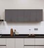 6 Doors Modular Wall Mounted Kitchen Cabinet with Adjustable Shelf in Slate Grey Finish