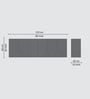 6 Doors Modular Wall Mounted Kitchen Cabinet with Adjustable Shelf in Slate Grey Finish