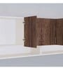 6 Doors Modular Wall Mounted Kitchen Cabinet with Organizer Shelf in Cochwood Brown & Highland Pine Finish