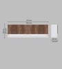 6 Doors Modular Wall Mounted Kitchen Cabinet with Organizer Shelf in Cochwood Brown & Highland Pine Finish