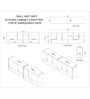 6 Doors Modular Wall Mounted Kitchen Cabinet with Organizer Shelf in Cochwood Brown Finish