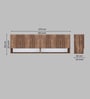 6 Doors Modular Wall Mounted Kitchen Cabinet with Organizer Shelf in Cochwood Brown Finish