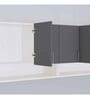6 Doors Modular Wall Mounted Kitchen Cabinet with Organizer Shelf in Slate Grey & Highland Pine Finish