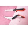 Universal 6 in 1 Smart Black & Red Stainless Steel Cooking Knife