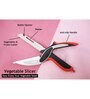 Universal 6 in 1 Smart Black & Red Stainless Steel Cooking Knife
