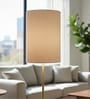6-Inch Beige Fabric Cylinder Lampshade