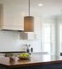 6-Inch Beige Fabric Cylinder Pendant Light