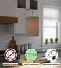 6-Inch Beige Fabric Cylinder Pendant Light