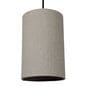 6-Inch Beige Fabric Cylinder Pendant Light, Modern Hanging Ceiling Lamp