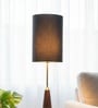 6-Inch Black Fabric Cylinder Lampshade
