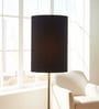 6-Inch Black Fabric Cylinder Lampshade