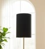 6-Inch Black Fabric Cylinder Lampshade