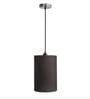 6-Inch Black Fabric Cylinder Pendant Light