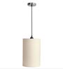 6-Inch Cream Fabric Cylinder Pendant Light