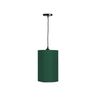6-Inch Dark Green Fabric Cylinder Pendant Light, Modern Hanging Ceiling Lamp