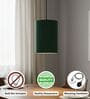 6-Inch Dark Green Fabric Cylinder Pendant Light