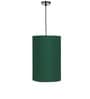 6-Inch Dark Green Fabric Cylinder Pendant Light