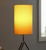 6-Inch Dark Yellow Fabric Cylinder Lampshade