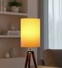 6-Inch Dark Yellow Fabric Cylinder Lampshade
