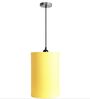 6-Inch Dark Yellow Fabric Cylinder Pendant Light