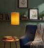 6-Inch Dark Yellow Fabric Cylinder Pendant Light
