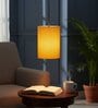 6-Inch Dark Yellow Fabric Cylinder Pendant Light