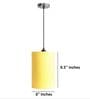 6-Inch Dark Yellow Fabric Cylinder Pendant Light