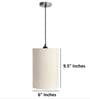 6-Inch Flex Fabric Cylinder Pendant Light, Modern Hanging Ceiling Lamp