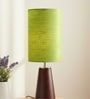 6-Inch Green Texture Fabric Cylinder Lampshade