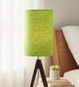6-Inch Green Texture Fabric Cylinder Lampshade