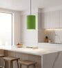 6-Inch Green Texture Fabric Cylinder Pendant Light