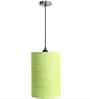 6-Inch Green Texture Fabric Cylinder Pendant Light